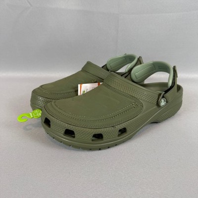 Crocs Classic Yukon Vista II LiteRide Clogs Mens 9 Army Green 207689-309 New NWT