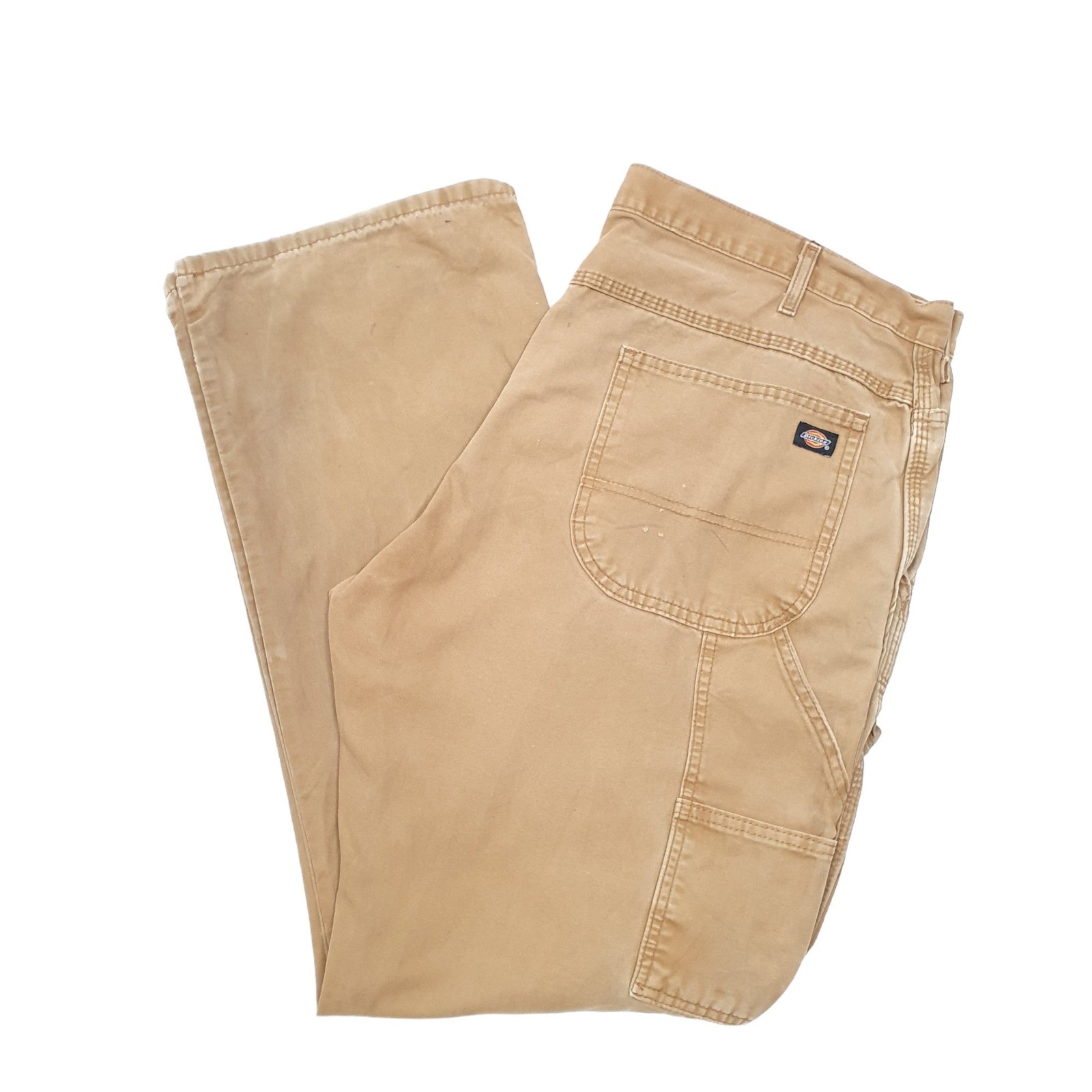DICKIES Carpenter Workwear Trousers Cotton Tan Mens W38 L32