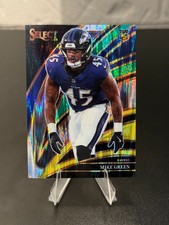 2025 Panini Select - Club Level Mike Green #260 Green & Yellow Shock Prizm (RC)