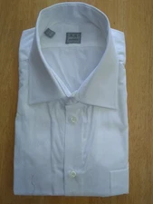 NWOT Ike Behar by Brooks Brothers White Spread Collar 17.5-34 MSRP $225