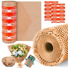 Honeycomb Packing Paper 12" x 55 ft - Eco-Friendly Cushioning Wrap for Moving...