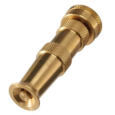 35009 Heavy-Duty Solid Brass Garden Hose Nozzle – Adjustable Cone to Jet Spra...