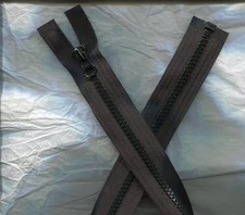 24 inch Deep Black #5V Vislon Separating Ideal Zipper w/Beer Tab Pull  New!