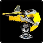 Display stand angled for Lego 75038 Jedi Interceptor (and 75281*) (A1018)