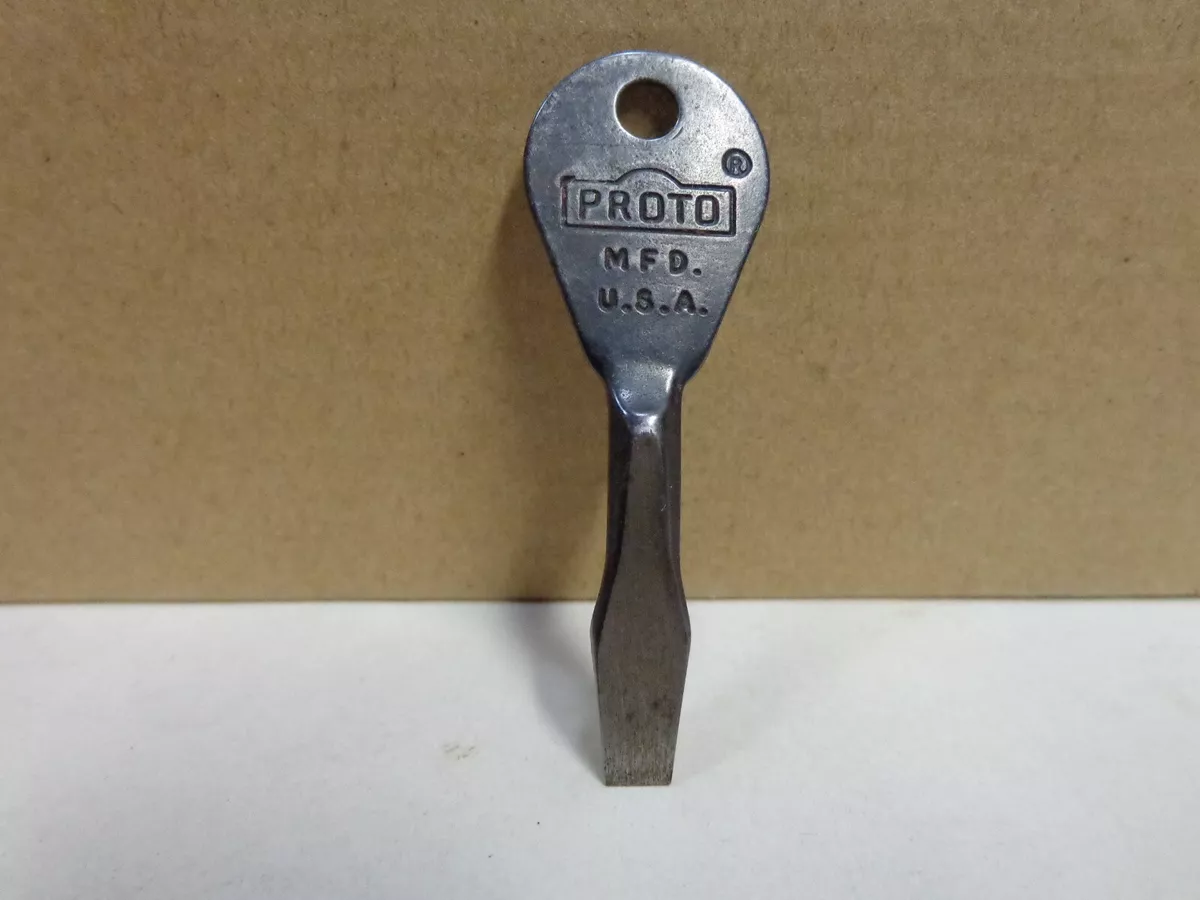Vtg Proto Tools J100 Keychain Flathead Screwdriver Lindburg Cadillac St Louis