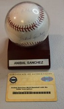Anibal Sanchez 9/6/06 No Hitter Signed Rawlings OML Baseball Steiner