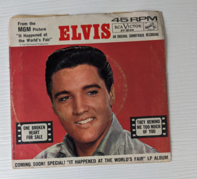 Elvis Presley One Broken Heart For Sale/They Remind Me Too Much of You 45 RPM