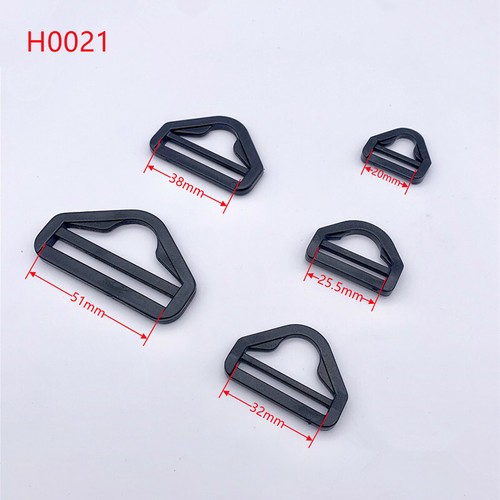 Black Plastic Triangle D Rings Loops Buckles Strap Bag Webbing 20 25 32 38 51MM - Picture 8 of 11