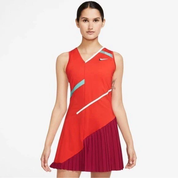 Red and sales white nike dress