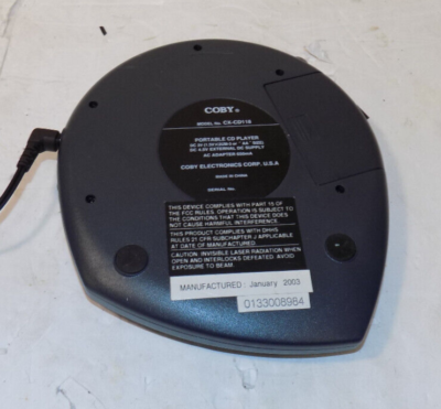 Coby Model CX-CD118 Portable Compact Disc Player | CD Player