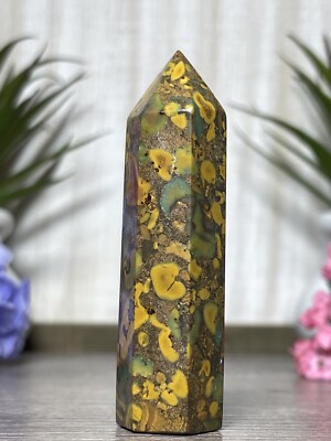 FRUIT JASPER TOWER - Ajooba Mineral Red Green Yellow Reiki Chakra Witch  Decor | eBay