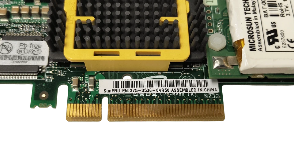 Sunfire 375-3536-04 R50 StorageTek 8-Port SAS PCI-E Raid Controller No Bracket - Image 4 of 4