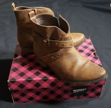 Girls Youth Arizona Jean Co. Bitty Brown Straps Zip Buckle Boots Size 2M