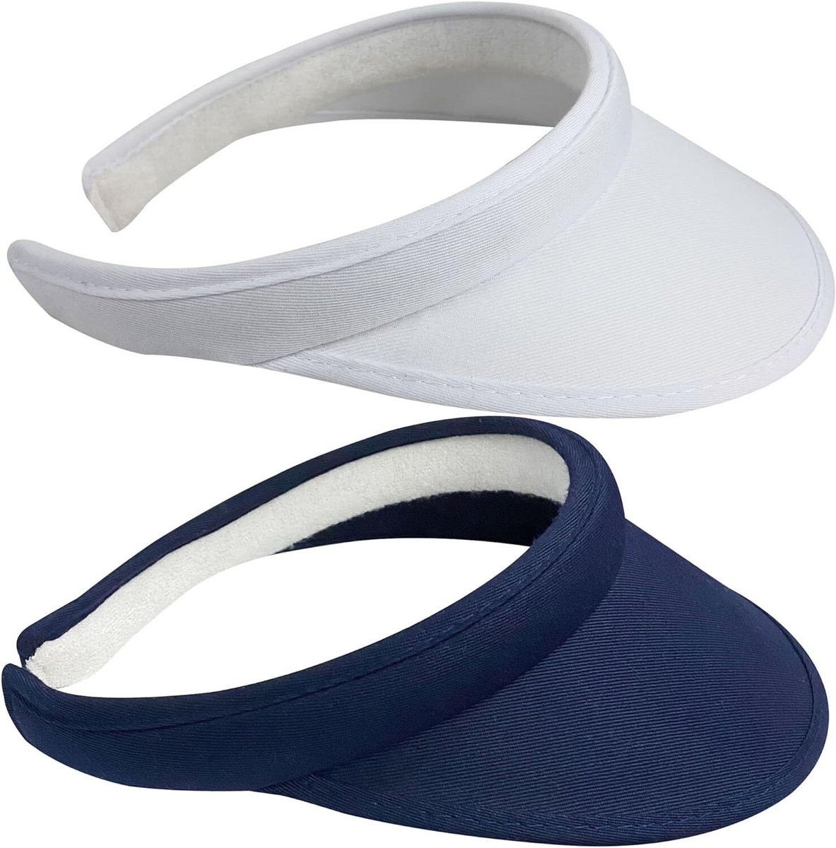 Pack Sun Visor Hats Women Men Clip On Wide Brim 3/4-7 1/2
