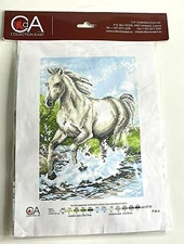 Collection d'art Wind Of Change Stamped Cross Stitch Embroidery Kit Horse Thread