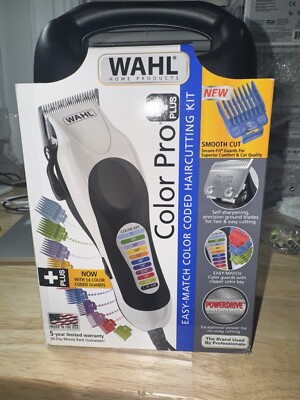 Wahl Color Pro Plus Haircut Clipper Kit - Black/Silver