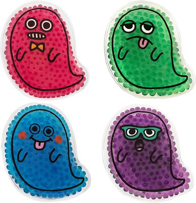 Child-Friendly Ghost Shape Hot & Cold Therapy Ice Pack (4 Pack)