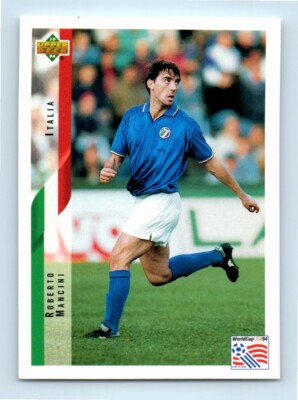 1994 Upper Deck World Cup English/German #123 Roberto Mancini Soccer Card