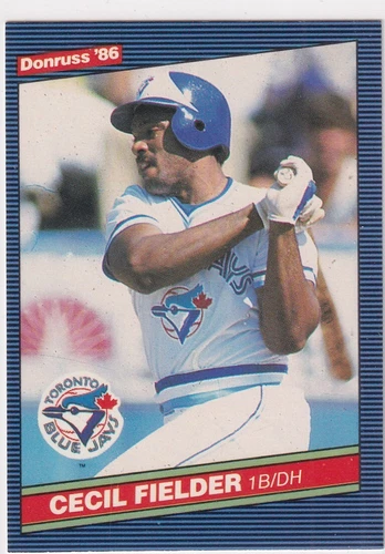 1986 DONRUSS CECIL FIELDER RC ROOKIE CARD #512 NM-MINT
