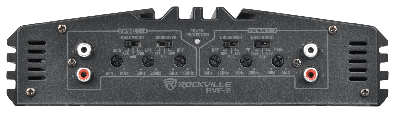 Rockville RVF-2 1200 Вт Пиковый 300 Вт CEA RMS 4-канальный автомобильный усилитель Комплект проводов усилителя