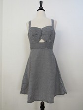 Urban Outfitters Dress New Size Medium Gingham Picnic Cut Out Coquette Garden