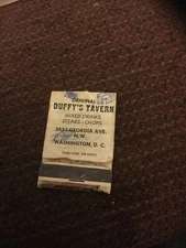 Very Rare Washington, DC Matchcover Original Duffy’s Tavern Georgia Ave.