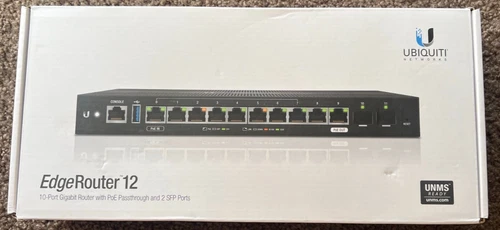 NEW Ubiquiti Networks UISP EdgeRouter 12 PoE Layer 2 SFP 12 Port Switch ER-12