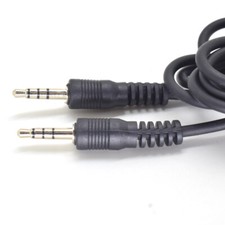 50pcs 2.6M/7FT 3.5mm 1/8" 4 Pole Stereo Male to Male Aux Audio Cord Cable Black