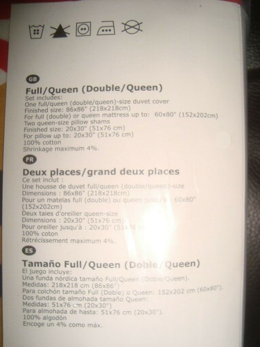 Nuovo copripiumone completo/queen Ikea Sommaraster e 2 federe multicolore nuovo con scatola - Foto 6 di 15