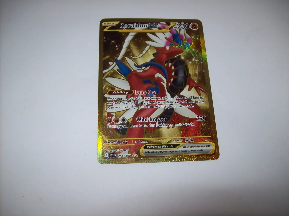 Pokemon Koraidon ex 254/198 Scarlet & Violet Secret Rare Full Art NM