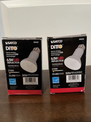 Satco S9630 LED Reflector 6.5W =50W 120V R20 E26 Dimmable Frost 2700K Warm White - Picture 3 of 4