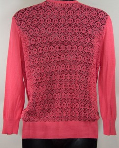 coral pink cardigan