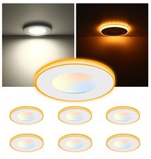 6 Pack 3 Inch 5CCT LED Recessed Down Light with Night Light2700K/3000K/3500K/...