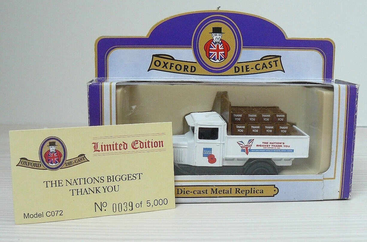 VANS OXFORD PRESSOCAST C072 CHEVROLET IL PIÙ GRANDE RINGRAZIAMENTO DELLA NAZIONE SRL ED. MiB & CoA