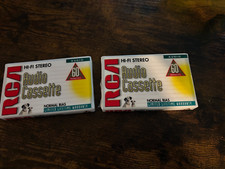 Lot of 2 RCA HI-FI Stereo Blank Audio Cassette Tape 60 Minutes Normal Bias NEW
