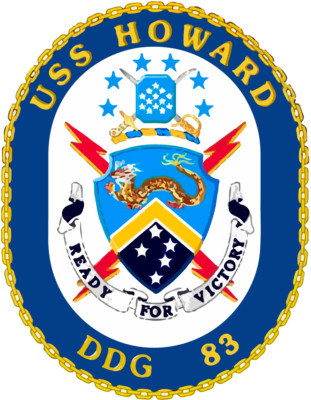 DDG-83 USS Howard  Badge Sticker Decal Arleigh Burke Class Destroyer