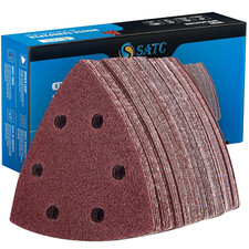S SATC Multi Tool Triangle Sanding Pads 60 PCS 93 Mm Detail Sander Pads Sheets D