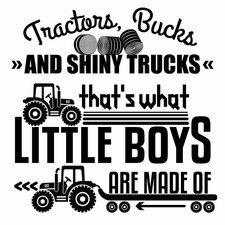 Tractors Trucks Home Little Boys Bedroom Wall Lettering Art Decal Quotes - 20x20