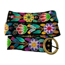 Peruvian Wool Belt Hand-knitted Fine 100 Handmade New Peru Folck Art Ethnic New