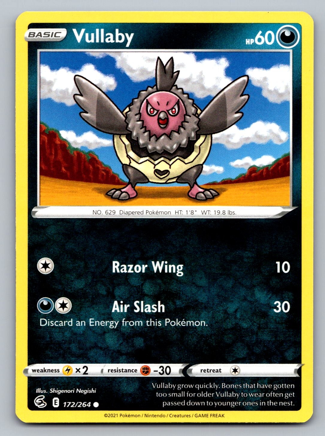 Pokemon TCG SWSH08: Fusion Strike Vullaby 172/264