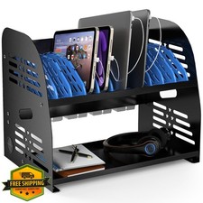 10-Device Charging Station Cabinet for Laptops Tablets up to 14" School Office