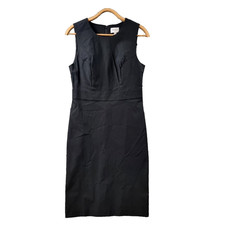 New KHOKO SMART Pencil Dress Womens Size 8 Black Stretch Sleeveless Knee Length