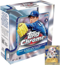 NEW 2025 CHROME Baseball Trading Card MEGA Box with 42 Cards, 10 Exclusive X-Fra