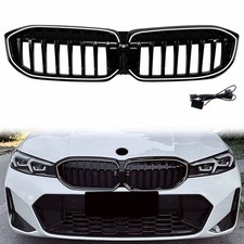 Sport Kühlergrill Glanz Schwarz Mit LED-Licht Für BMW 3er G20 G21 LCI Ab 2022