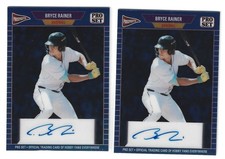 2026 Leaf Pro Set Metal Bryce Rainer Autograph Lot of 2