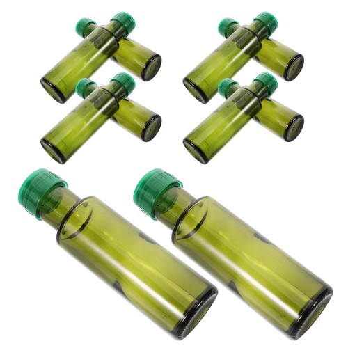 Used Cooking Oil Color 10Pcs Green Glass Oil Container Bottles Refillable for Olive Oil and ...