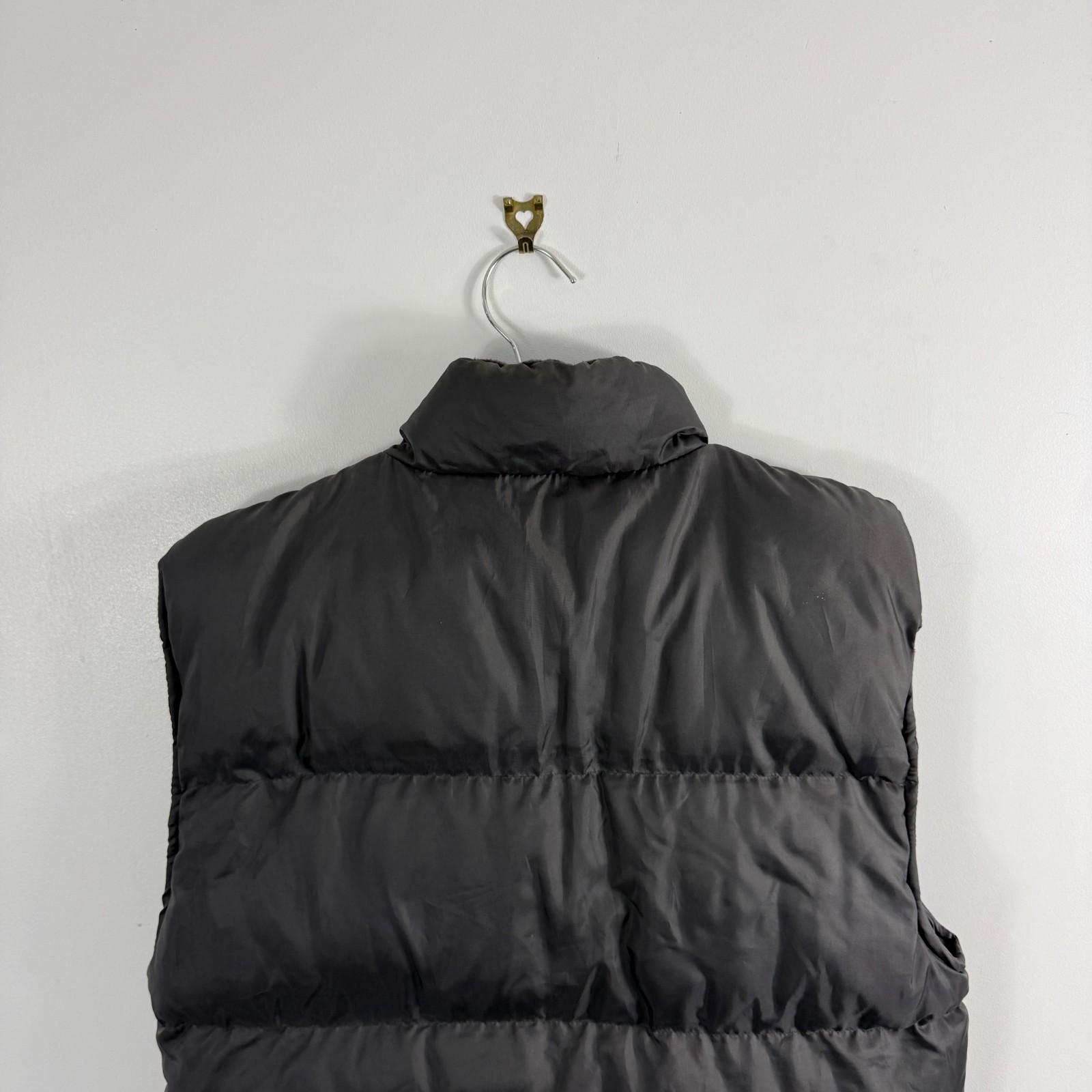 VTG Petroleum 2000's Charcoal Grey Fleece Collar Medium Puffer Gilet Bodywarmer image 8