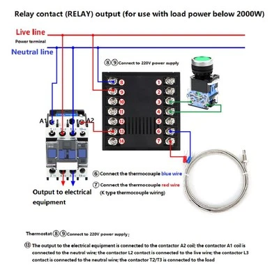 HEAT PRESS MACHINE BEMTCT7B Digitaler Temperaturregler mit Relaisausgangsfunktionalität