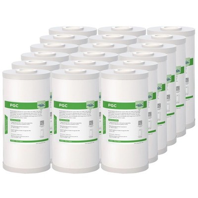 5μm 10''x4.5'' 2in1 Sediment Carbon GAC Water Filter Cartridges Replacement 1-18PK