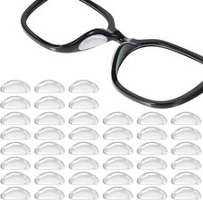 30 Pair Clear Silicone Glasses Nose Pads Stick On Non Slip 1cm Cushions